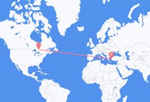 Flyreiser fra Timmins, Canada til Izmir, Tyrkia