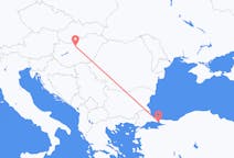 Vluchten van Istanboel, Turkije naar Boedapest, Hongarije