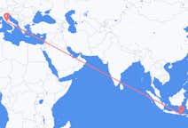 Flyg från Praya, Lombok till Rom