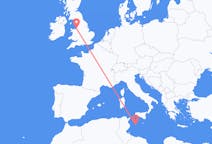 Flights from Lampedusa, Italy to Liverpool, the United Kingdom