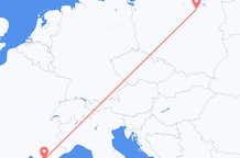 Loty ze Szczytna, Polska do Marsylii, Francja