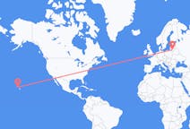 Flyrejser fra Honolulu, USA til Kaunas, Litauen