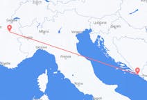 Fly fra Dubrovnik til Chambéry