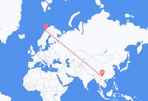 Vluchten van Kunming, China naar Narvik, Noorwegen