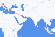 Flyrejser fra Semarang, Indonesien til Bologna, Italien