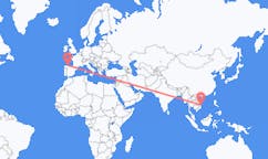 Flyg från Qui Nhon, Vietnam till Asturien, Spanien