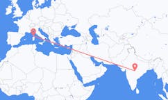 Flyreiser fra Nagpur, India til Figari, Frankrike
