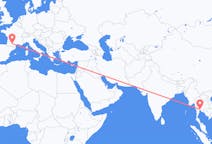 Flyreiser fra Bangkok, Thailand til Toulouse, Frankrike