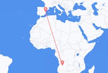 Flyg från Kuito, Angola till Valencia, Spanien