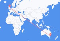 Flights from Merimbula, Australia to Newcastle upon Tyne, the United Kingdom