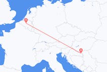 Flug frá Osijek, Króatíu til Brussel, Belgíu