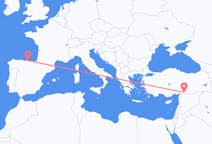 Loty z Gaziantep, Turcja do Santandera, Hiszpania
