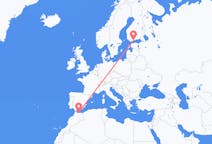 Flyreiser fra Al Hoceima, til Helsingfors