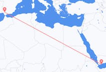 Vluchten van Aden naar Sevilla