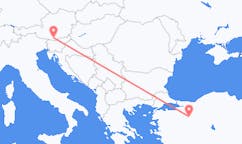 Fly fra Klagenfurt til Eskişehir