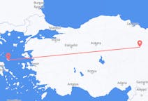Vols depuis la ville de Skyros vers la ville de Sivas