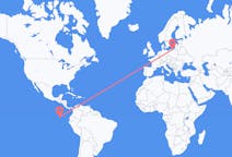 Flyreiser fra Baltra, Ecuador til Gdańsk, Polen