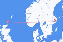 来自苏格兰的出发地 柯克沃尔目的地 瑞典斯德哥尔摩的航班