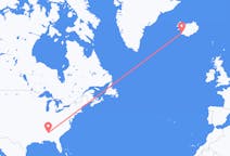 Vluchten van Birmingham, Verenigde Staten naar Reykjavík, IJsland