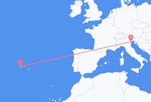 Flights from Horta, Azores, Portugal to Venice, Italy
