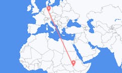 出发地 埃塞俄比亚甘贝拉目的地 德国埃尔福特的航班