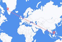 Flyg från Kota Kinabalu, Malaysia till Kangerlussuaq, Grönland