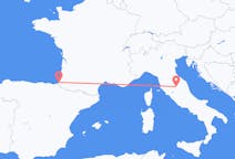 Flyg från Perugia, Italien till Biarritz, Frankrike