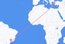 出发地 巴西出发地 圣保罗目的地 希腊罗得岛的航班