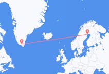 グリーンランドのから ナルサルスアク、スウェーデンのへ ルレオフライト