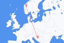 Flights from Sogndal to Banja Luka