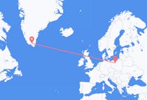 Flights from Bydgoszcz, Poland to Narsarsuaq, Greenland