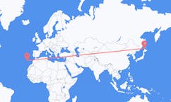 Flyg från Wakkanai, Japan till Funchal, Portugal