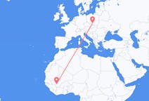 Flyg från Bamako, Mali till Katowice, Polen