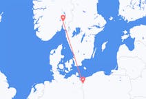 Flyg från Oslo, Norge till Szczecin, Polen