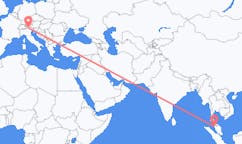 Flyrejser fra Penang, Malaysia til Bolzano, Italien