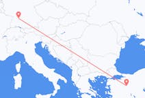 Vluchten van Kutahya, Turkije naar Stuttgart, Duitsland