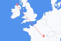 Flights from Lyon, France to Derry, Northern Ireland