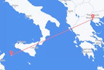Vols depuis la ville de Pantelleria vers la ville de Thessalonique