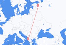 Flyg från Pskov till Korfu