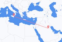 Flüge von Qaisumah, Saudi-Arabien nach Catania, Italien