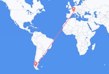 Flyrejser fra Puerto Natales, Chile til Chambery, Frankrig