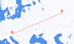 Fly fra Izjevsk til Klagenfurt