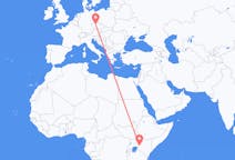 Flyg från Eldoret, Kenya till Prag, Tjeckien