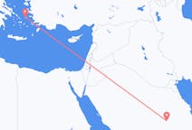 Flyreiser fra Riyadh, Saudi-Arabia til Ikaria, Hellas