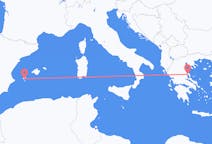出发地 希腊出发地 沃洛斯目的地 西班牙伊维萨岛的航班