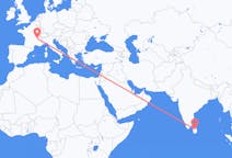 Flyreiser fra Sigiriya, til Lyon