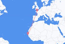 Flyreiser fra Dakar, Senegal til Rennes, Frankrike