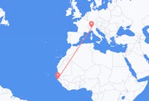 Flyreiser fra Ziguinchor, Senegal til Milano, Italia