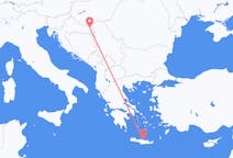Flights from Osijek in Croatia to Heraklion in Greece