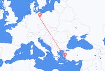 Flyreiser fra Samos, Hellas til Berlin, Tyskland